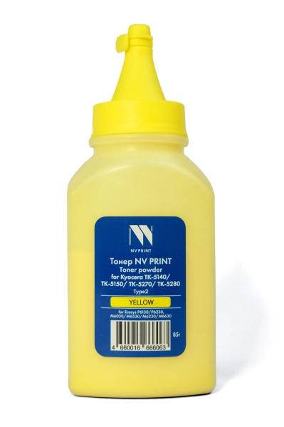 Тонер NVP для Kyocera ТК-5140/ТК-5150/ТК-5270/ТК-5280 Type2 (85г) Yellow