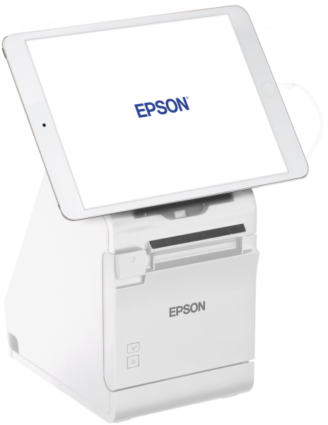 Чековый принтер Epson TM-m30II-S (011A0): USB + Ethernet + NES + Lightning + SD, White, PS, UK (арт. C31CH63011A0)