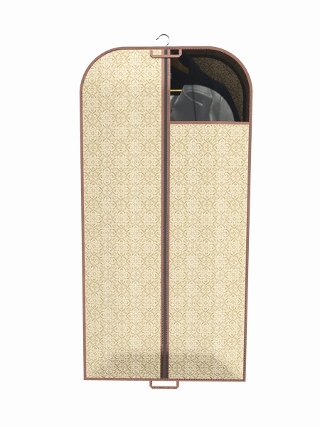 Чехол ГЕЛЕОС для хранения шуб, дубленок, пальто «Миндаль» / Бежевый, 140х60х12 см (арт. МНД_10)