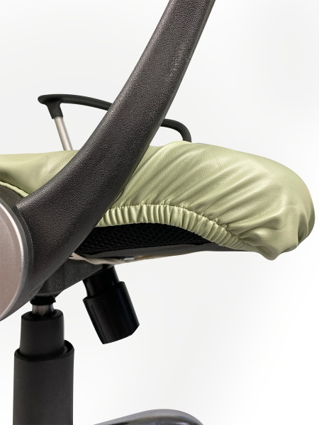 Чехол на компьютерное кресло ГЕЛЕОС 528М (размер М, кожа, зеленый чай) (арт. ГЧ00528М)
