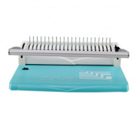 Переплетчик ГЕЛЕОС БП-13+ бирюзово-белый на пластиковую пружину, А4 (арт. БП13пбб)