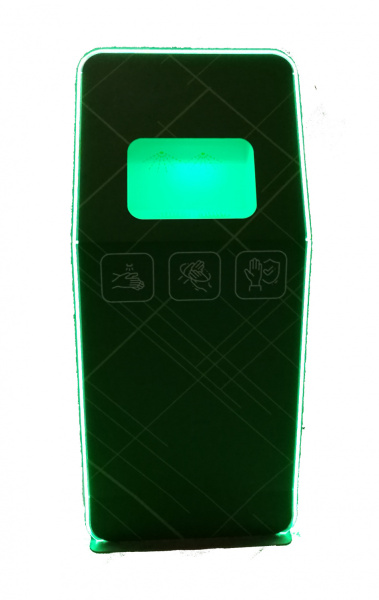 Бесконтактный напольный дезинфектор для рук 1ART-GROUP 1APT-H. Подсветка, дренаж, емкость бака 10 л. (арт. 1APT-Н)