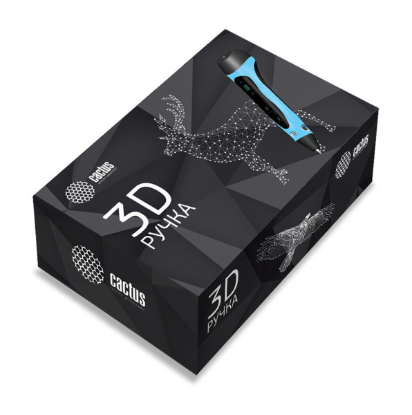 Ручка 3D Cactus PLA ABS LCD (голубой) (арт. CS-3D-PEN-C-BL)