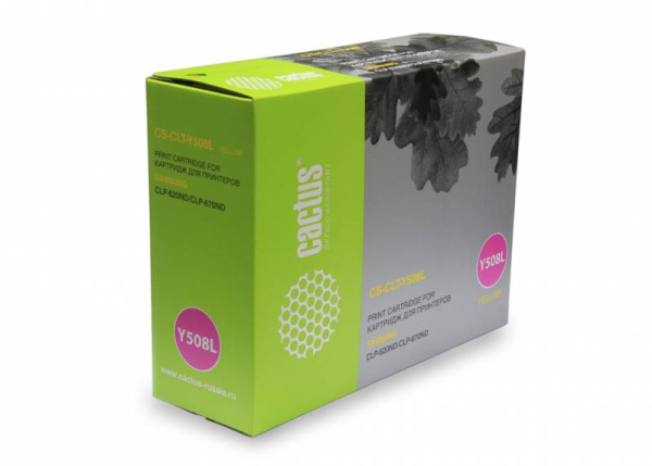 Картридж Cactus Тонер Картридж CS-CLT-Y508L желтый для Samsung (4000стр.) (арт. CS-CLT-Y508L)
