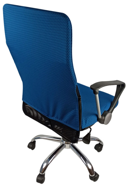 Чехол на компьютерное кресло ГЕЛЕОС 422М (размер М, волна, лазурный) (арт. ГЧ00422М)