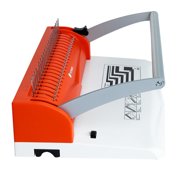 Переплетчик ГЕЛЕОС БП-13+ бело-красный на пластиковую пружину, А4 (арт. БП13пбк)