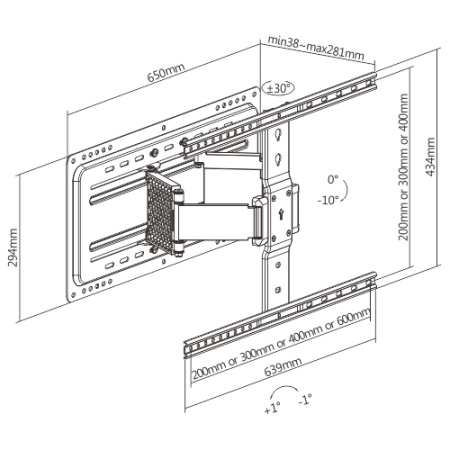 Ультратонкое шарнирное крепление FIX LPA72-464A (арт. LPA72-464A)