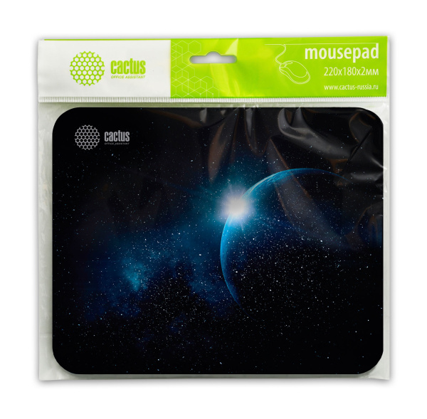 Коврик для мыши Cactus микро, черный, 220x180x2мм (арт. CS-MP-P04XS)