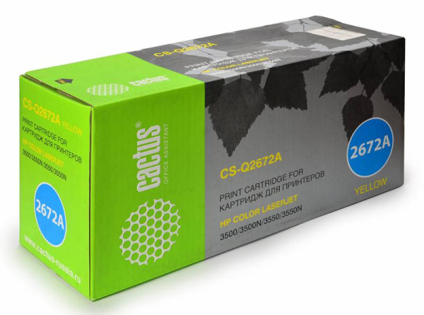 Картридж Cactus желтый (4000стр.) для HP (арт. CS-Q2672A)