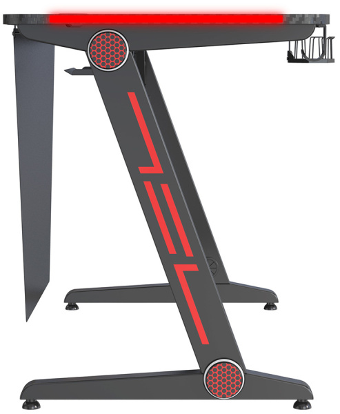 Стол игровой Cactus черный (арт. CS-GTZ-BK-CARBON-RED)