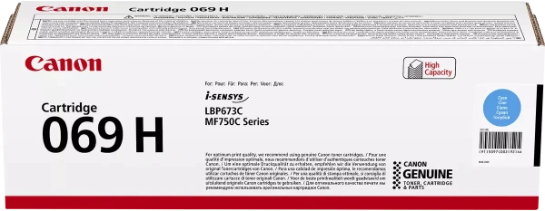 Тонер-картридж Canon 069H Cyan (5500 стр.) (арт. 5097C002)