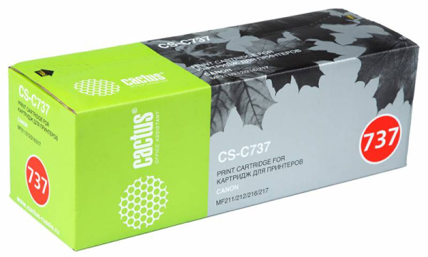 Картридж Cactus черный (2400стр.) для Canon (арт. CS-C737)