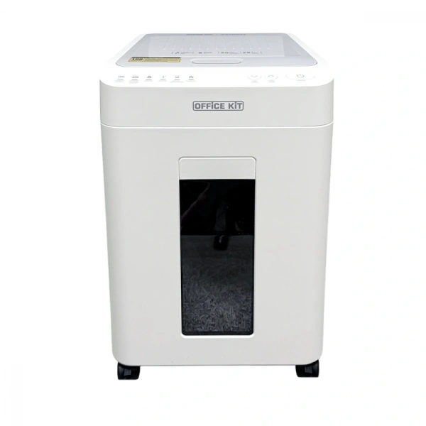 Шредер Office Kit SA100M с автоподачей, P-5, 1,9 x 12, 100 листов, 28 л., белый (арт. OK1912SA100M)