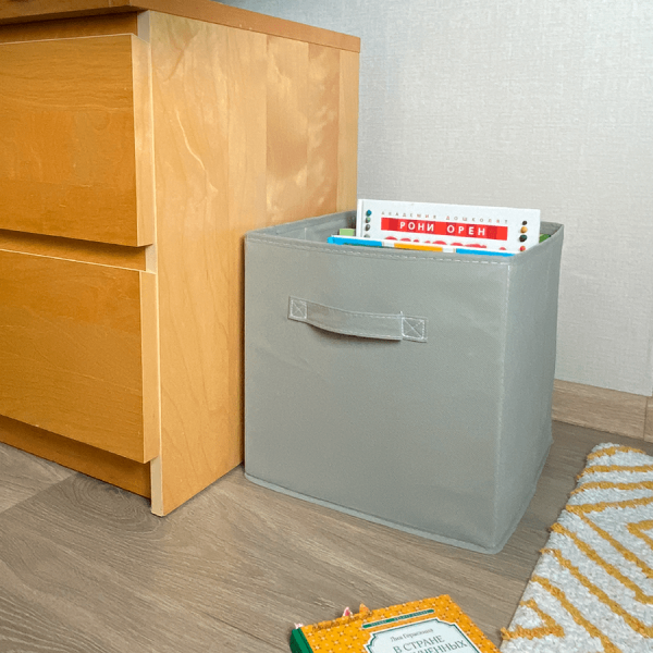 КОРОБ-кубик для хранения ГЕЛЕОС КУБ 33-1 (30х30х30 см) дымчатый (арт. КУБ33-1)