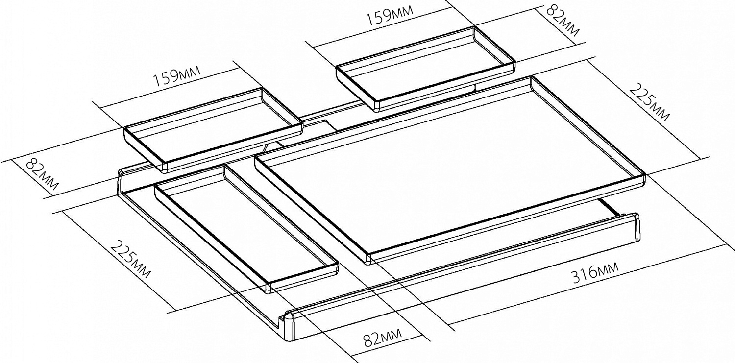 Подставка для ноутбука Cactus (402x346x36 мм, бамбук) (арт. CS-NB-BAMB)