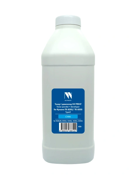Тонер + девелопер NVP для Kyocera TK-8305/TK-8505 Type2 (400г) Cyan