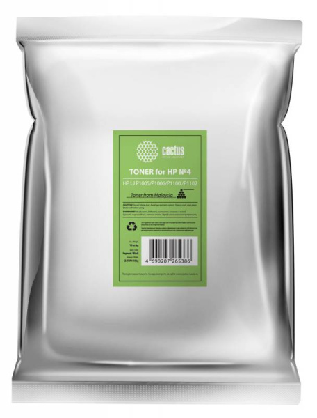 Картридж Cactus CS-THP4-10kg черный пакет 10000гр. (арт. CS-THP4-10KG)