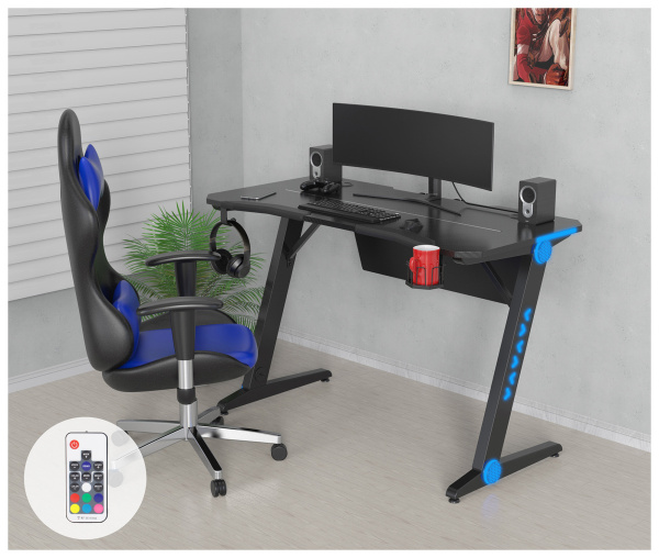 Игровой стол Cactus (столешница МДФ, карбон, каркас черный) (арт. CS-GTIZ-BK-CARBON-RG)