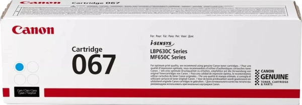 Картридж Canon 067 C (голубой, 1250 стр.) (арт. 5101C002)