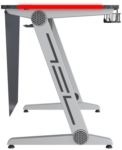 Стол игровой Cactus серебристый (арт. CS-GTZ-SL-CARBON-RED)