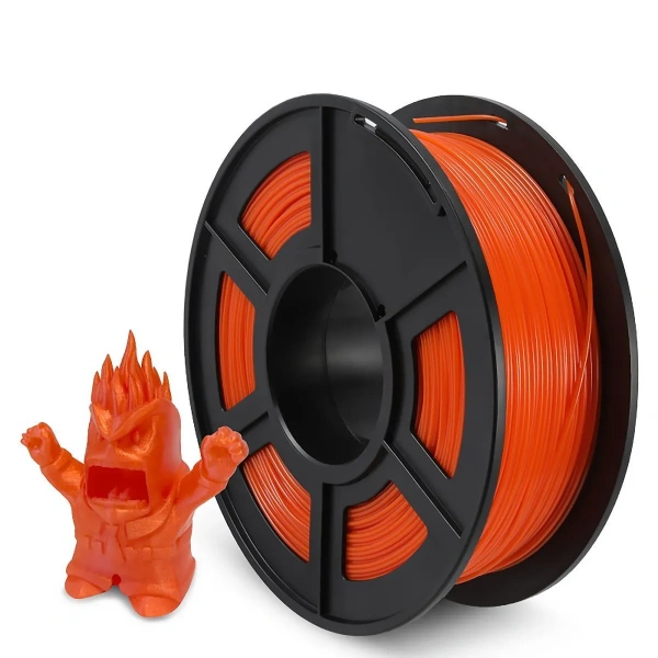 Филамент NVPRINT PETG оранжевый для 3D печати, диаметр 1.75мм, длина 330 метров, масса 1 кг.