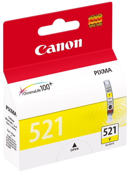 Оригинальный картридж Canon CLI-521 Y (жёлтый, 9 мл.) (арт. 2936B004)