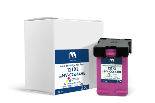 Струйный картридж NVP 121XL (NV-CC644HE) Color для HP DeskJet D1600/1660/1663/1668/2400 (18 мл)