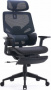 Кресло Cactus синий сиденье черный сетка/ткань с подголов. крестов. пластик подст. для ног (арт. CS-CHR-MC01-BLBK)