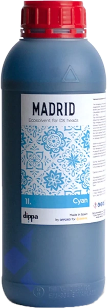 Экосольвентные чернила Dippa Madrid (голубые, 1 л.) (арт. o3083)