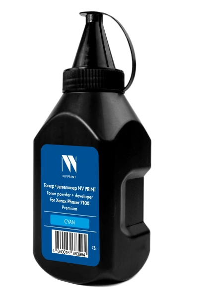 Тонер + девелопер NVP для Xerox Phaser 7100 Premium (75г) Cyan