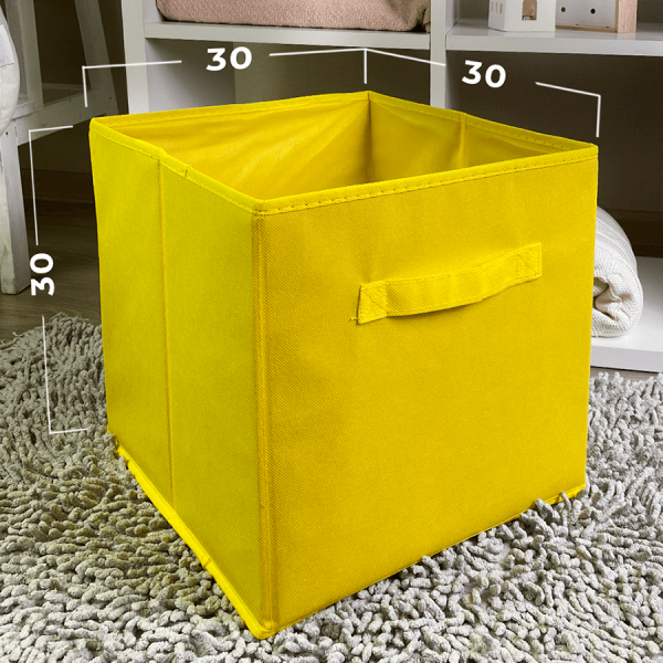 КОРОБ-кубик для хранения ГЕЛЕОС КУБ 33-6 (30х30х30 см) желтый (арт. КУБ33-6)