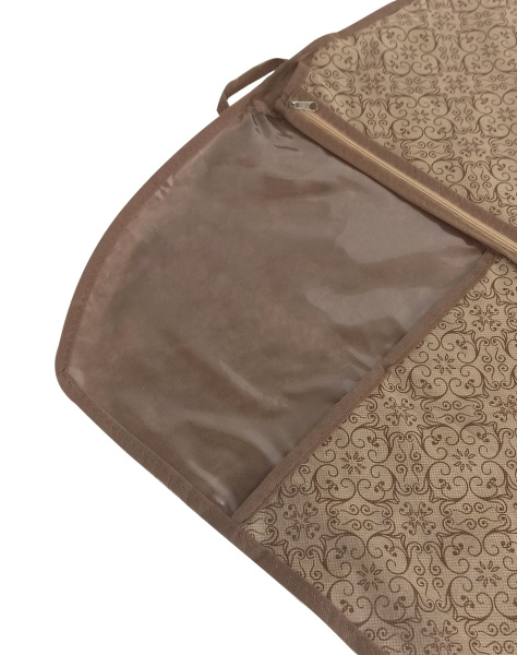 Чехол ГЕЛЕОС для хранения верхней одежды, «Миндаль» / Бежевый, 100х60 см (арт. МНД_07)