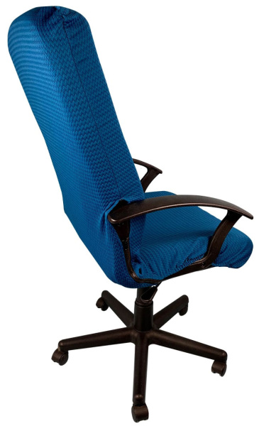 Чехол на компьютерное кресло ГЕЛЕОС 422Л (размер L, волна, лазурный) (арт. ГЧ00422Л)