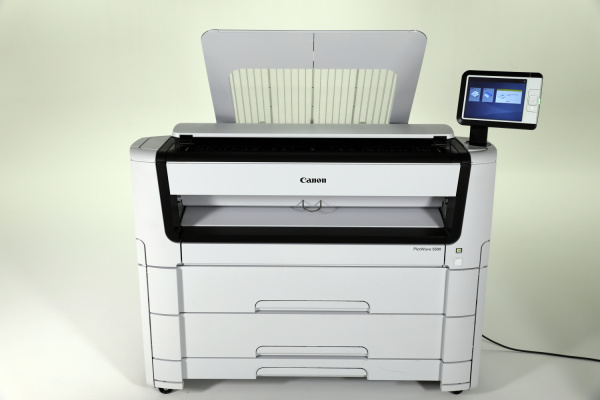 Широкоформатное лазерное МФУ Canon PlotWave 5000 (4 рулона, комплект со сканером) + Приёмный стол (арт. OT_CANON_PW5000_4R+SEIV+SS)