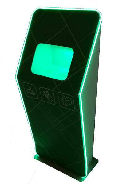 Бесконтактный напольный дезинфектор для рук 1ART-GROUP 1APT-H. Подсветка, дренаж, емкость бака 10 л. (арт. 1APT-Н)