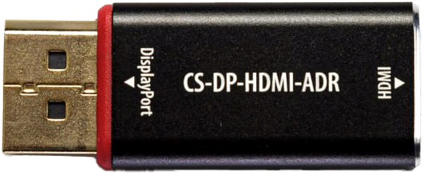 Переходник аудио-видео Cactus (DisplayPort (m)/HDMI (f), черный) (арт. CS-DP-HDMI-ADR)