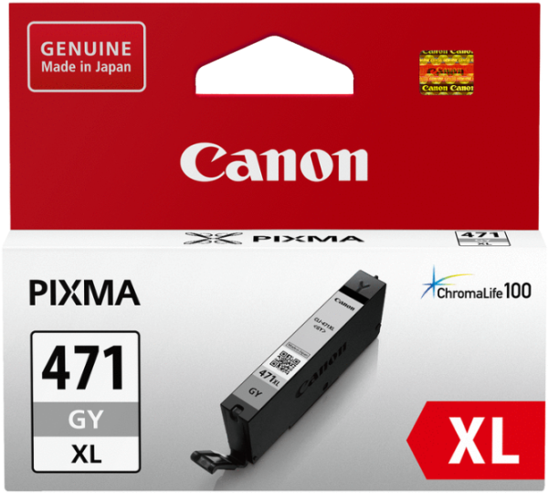 Оригинальный картридж Canon CLI-471XL GY (серый, увеличенной ёмкости 11 мл.) (арт. 0350C001)