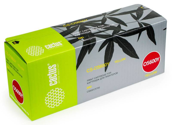 Картридж Cactus Тонер Картридж CS-O5600Y желтый для Oki (2000стр.) (арт. CS-O5600Y)