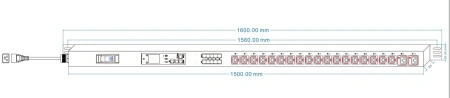 Блок распределения питания Powercom PDU-16AVMS20-18C13-2C19 (арт. PDU-16AVMS20-18C13-2C19)