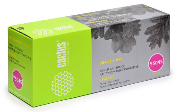 Картридж Cactus желтый (1800стр.) для Samsung (арт. CS-CLT-Y504S)