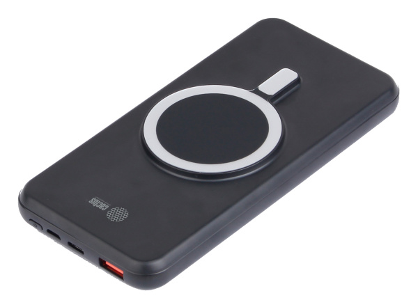 Мобильный аккумулятор Cactus (10000mAh 3A 1xUSB беспроводная зарядка, черный) (арт. CS-PBFSRT-10000_MAK)