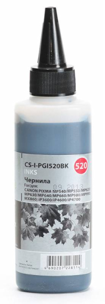 Чернила Cactus черный 100мл для Canon (арт. CS-I-PGI520BK)