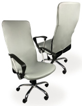 Чехол на компьютерное кресло ГЕЛЕОС 515М (размер М, кожа, светло-серый) (арт. ГЧ00515М)