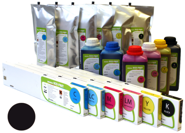 Экосольвентные чернила VEIKA Balance ECO Fast, Black 1л, Пакет (арт. OT36255)