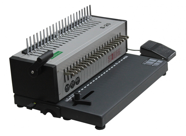 Электрический переплётчик Bulros S-20 на пластиковую пружину (арт. BB-D-PLB-S-20-yes-yes-El)