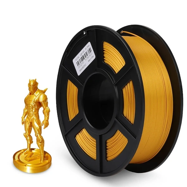 Филамент NVPRINT Silk PLA+ светло-золотой для 3D печати, диаметр 1.75мм, длина 330 метров, масса 1 к