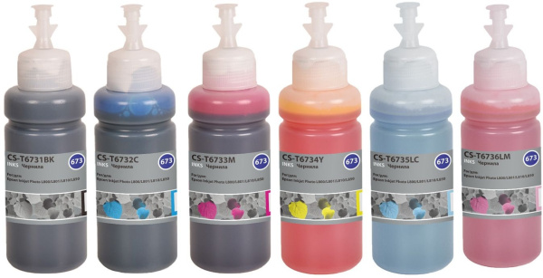 Чернила Cactus (многоцветный, 70 мл.) (арт. CS-T673SET)