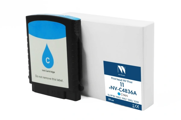 Струйный картридж NVP 11 (NV-C4836A) Cyan для HP BIJ 1000/1100/1200/2200 (28мл)