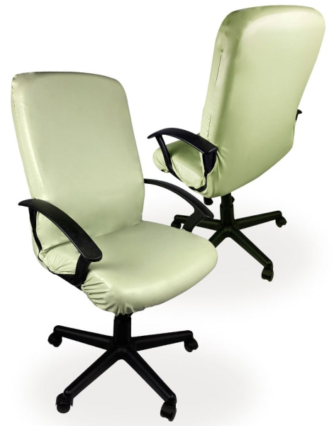 Чехол на компьютерное кресло ГЕЛЕОС 528Л (размер L, кожа, зеленый чай) (арт. ГЧ00528Л)