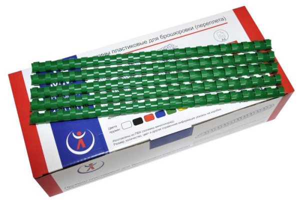 Пластиковые пружины Реалист 19мм, зеленые (100 шт.) (арт. 2097)